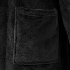 Accappatoio senza Cappuccio Nero xxl Flanella 42017295