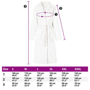 Accappatoio senza Cappuccio Bianco m Flanella 42017298