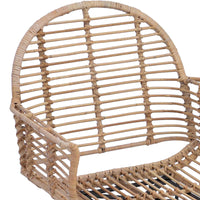 Sedia da pranzo 2 pcs Naturale 57 x 54.5 x 85 cm Rattan e Ferro 42011558