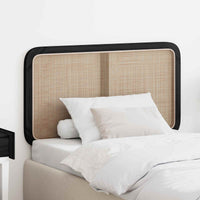 Testiera con testiera Nero 100 x 55 x 3 cm Rattan 42011568