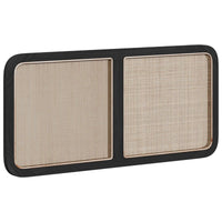 Testiera-Testata-Testiera Decorativa Nero 120 x 55 x 3 cm Rattan