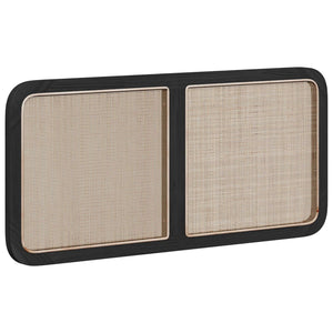 Testiera-Testata-Testiera Decorativa Nero 120 x 55 x 3 cm Rattan