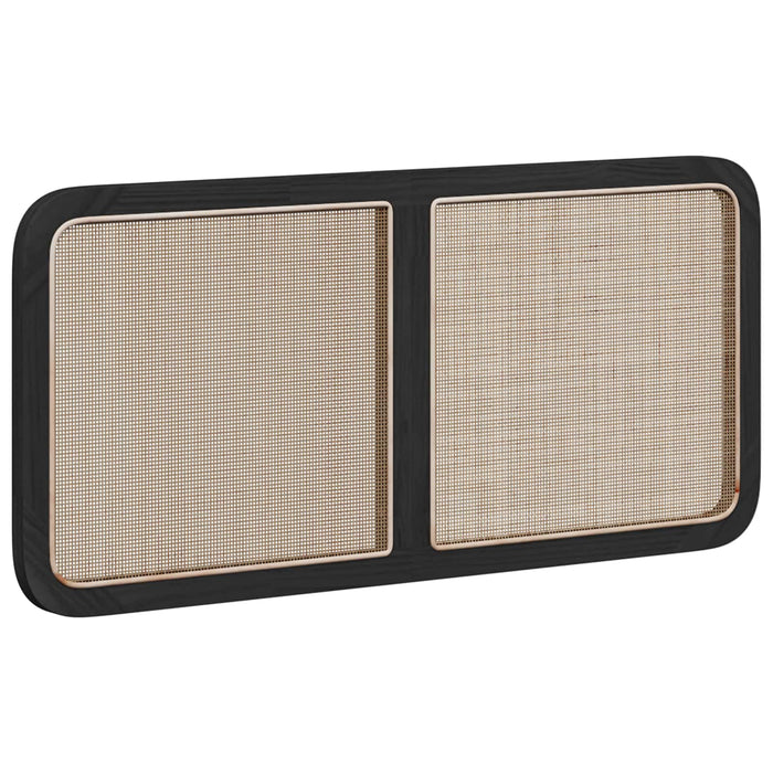 Testiera-Testata-Testiera Decorativa Nero 120 x 55 x 3 cm Rattan