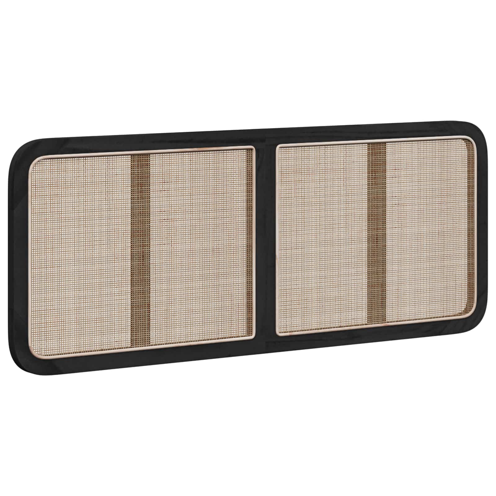 Testiera-Testata-Testiera Decorativa Nero 140 x 55 x 3 cm Rattan