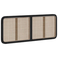 Testiera-Testata-Testiera Decorativa Nero 140 x 55 x 3 cm Rattan