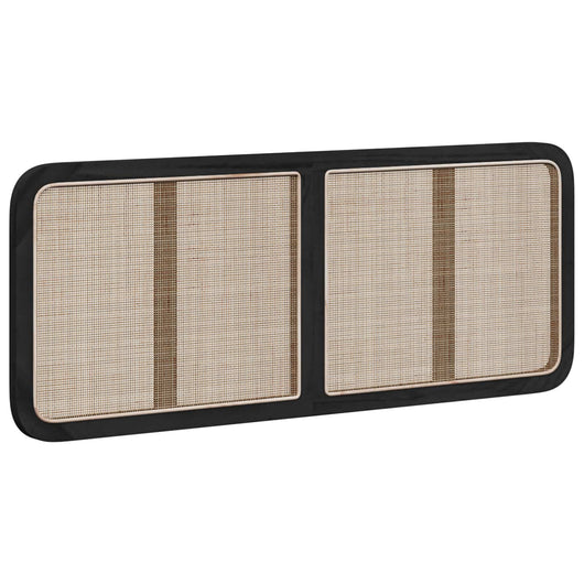 Testiera-Testata-Testiera Decorativa Nero 140 x 55 x 3 cm Rattan
