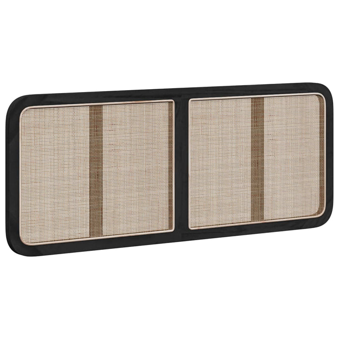 Testiera-Testata-Testiera Decorativa Nero 140 x 55 x 3 cm Rattan