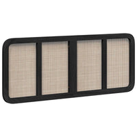 Testiera-Testata-Testiera Decorativa Nero 140 x 55 x 3 cm Rattan