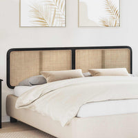 Testiera-Testata-Testiera Decorativa Nero 200 x 55 x 3 cm Rattan