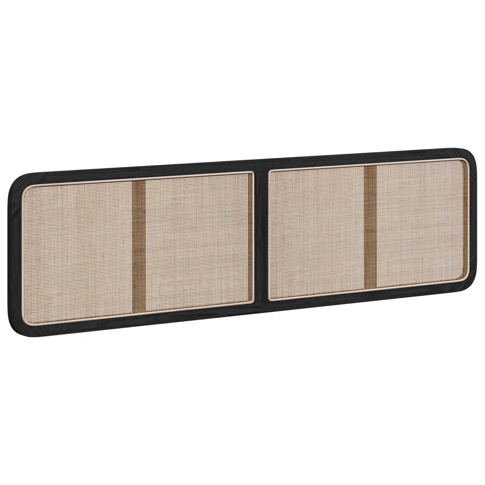 Testiera-Testata-Testiera Decorativa Nero 200 x 55 x 3 cm Rattan