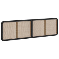 Testiera-Testata-Testiera Decorativa Nero 200 x 55 x 3 cm Rattan