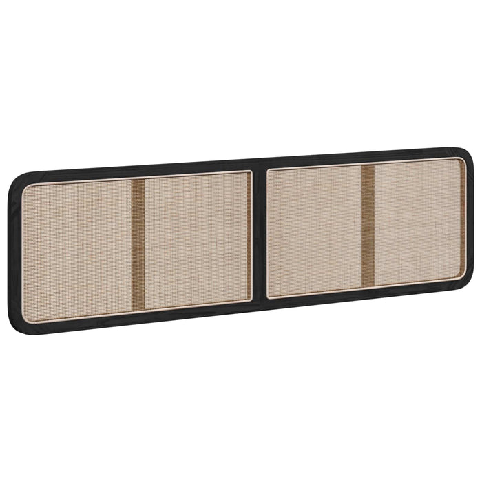 Testiera-Testata-Testiera Decorativa Nero 200 x 55 x 3 cm Rattan