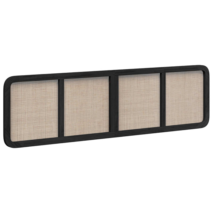 Testiera-Testata-Testiera Decorativa Nero 200 x 55 x 3 cm Rattan