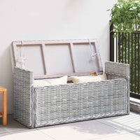 Panchina con contenitore Bianco Lavato 110 x 40 x 50 cm Rattan 42011574