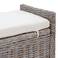 Panchina con contenitore Grigio 110 x 40 x 50 cm Rattan 42011575