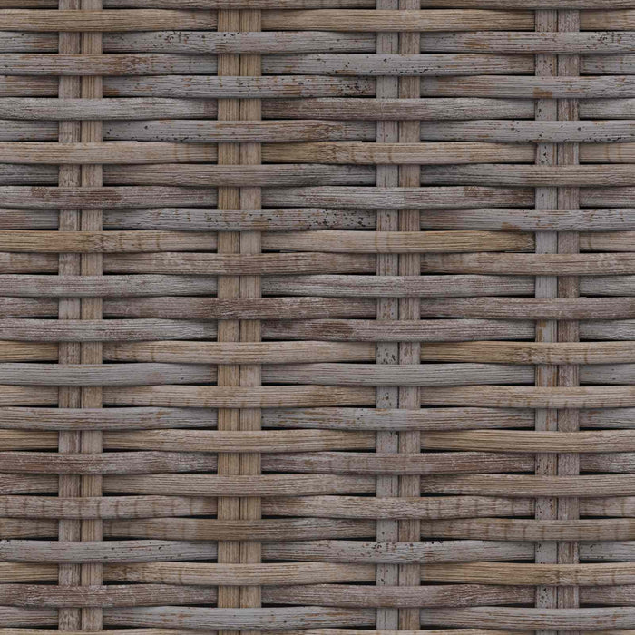 Panchina con contenitore Grigio 110 x 40 x 50 cm Rattan 42011575