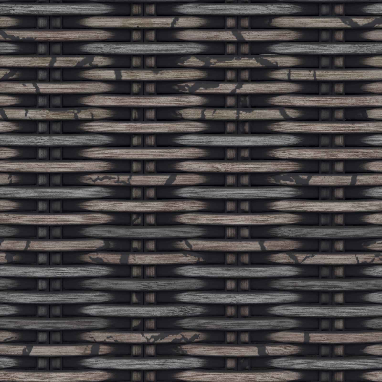 Panchina con contenitore Nero Lavato 110 x 40 x 50 cm Rattan 42011576