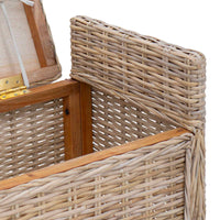 Panchina con contenitore Naturale 110 x 40 x 50 cm Rattan 42011577