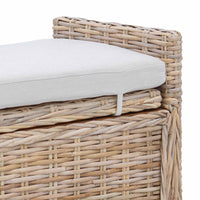 Panchina con contenitore Naturale 110 x 40 x 50 cm Rattan 42011577