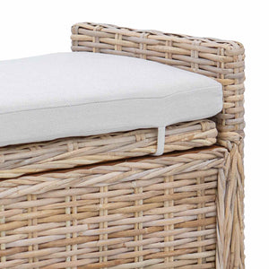 Panchina con contenitore Naturale 110 x 40 x 50 cm Rattan 42011577