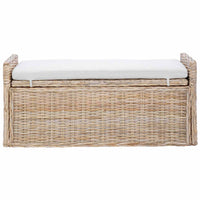 Panchina con contenitore Naturale 110 x 40 x 50 cm Rattan 42011577