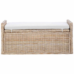 Panchina con contenitore Naturale 110 x 40 x 50 cm Rattan 42011577