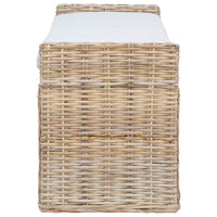 Panchina con contenitore Naturale 110 x 40 x 50 cm Rattan 42011577