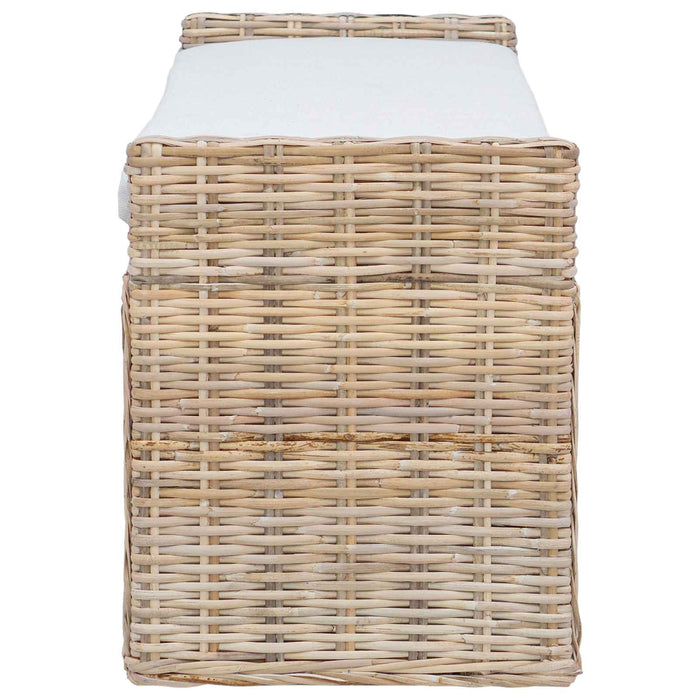 Panchina con contenitore Naturale 110 x 40 x 50 cm Rattan 42011577