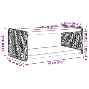 Tavolo laterale Naturale 44.5 x 45 x 45 cm 42011580