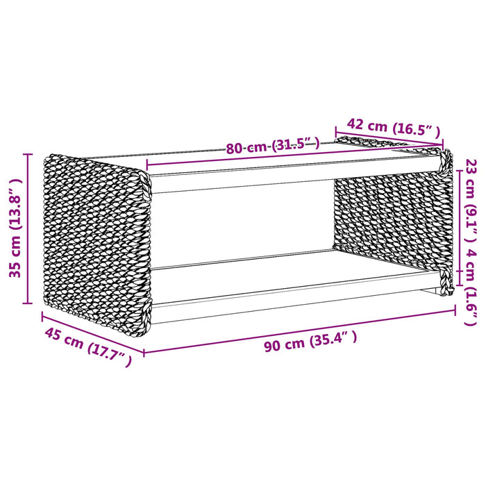 Tavolo laterale Naturale 44.5 x 45 x 45 cm 42011580