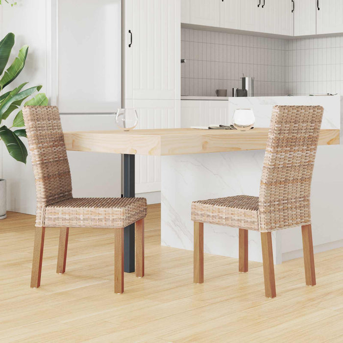 Sedia da pranzo 2 pcs Naturale 45 x 54 x 93 cm 42012422