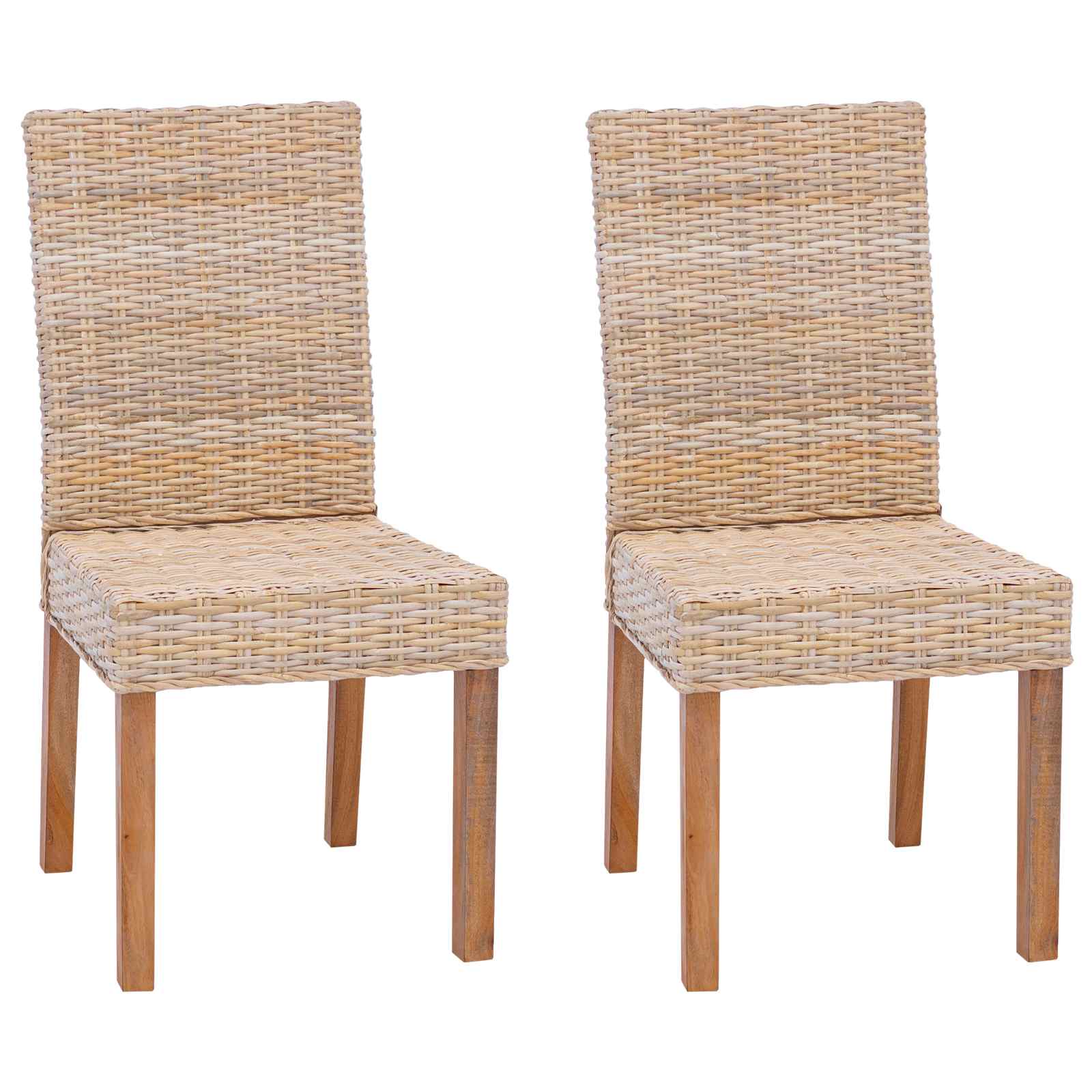 Sedia da pranzo 2 pcs Naturale 45 x 54 x 93 cm 42012422