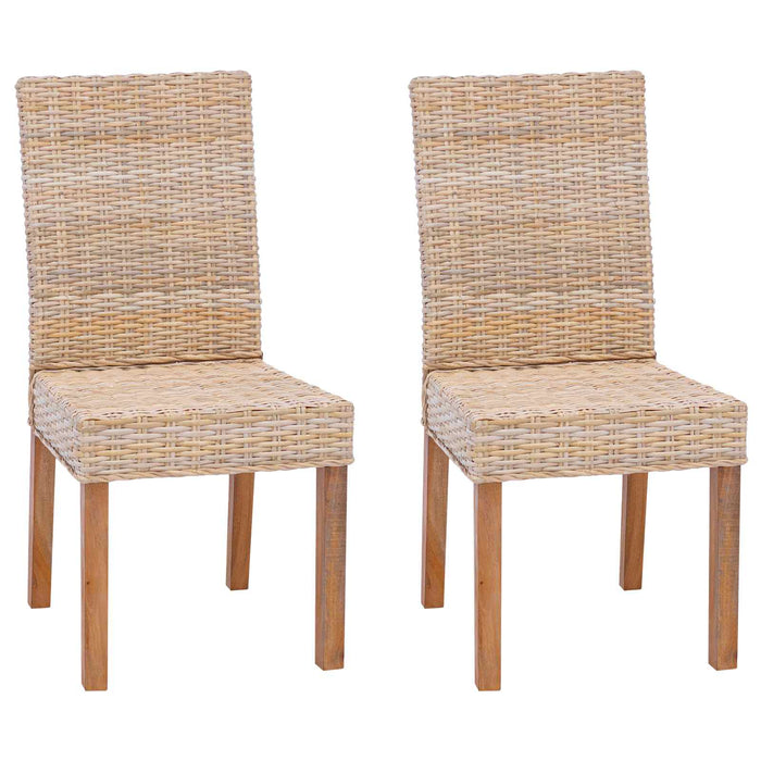 Sedia da pranzo 2 pcs Naturale 45 x 54 x 93 cm 42012422