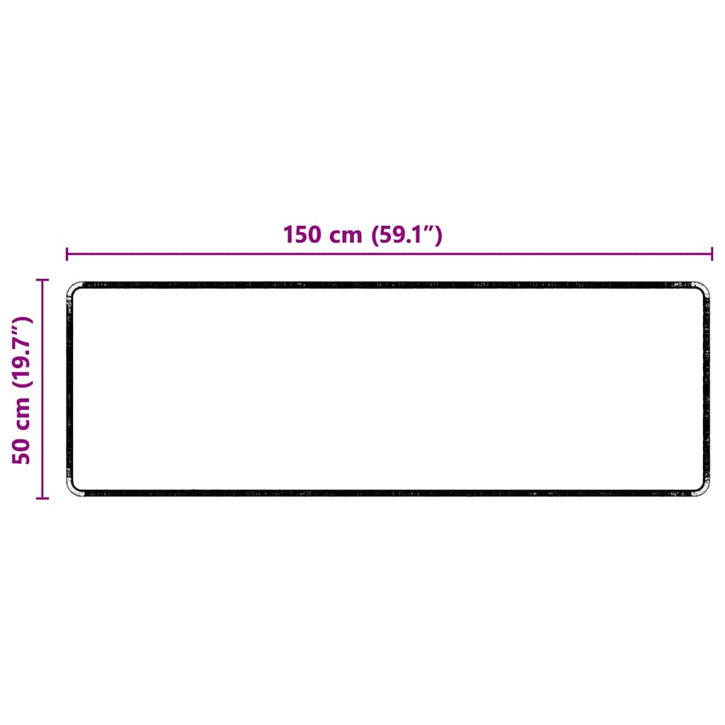 Runner in Moquette Grigio 50 x 150 cm 100% Polipropilene Tuft 42011384