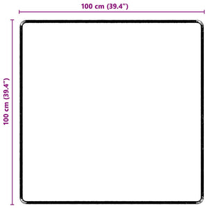 Runner in Moquette Grigio 100 x 100 cm 100% Polipropilene Tuft 42011394