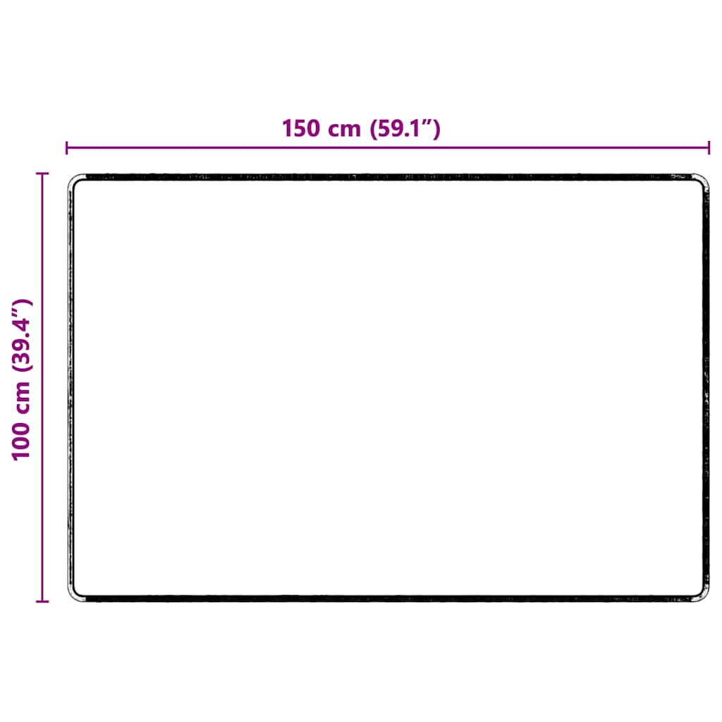 Runner in Moquette Grigio 100 x 150 cm 100% Polipropilene Tuft 42011395