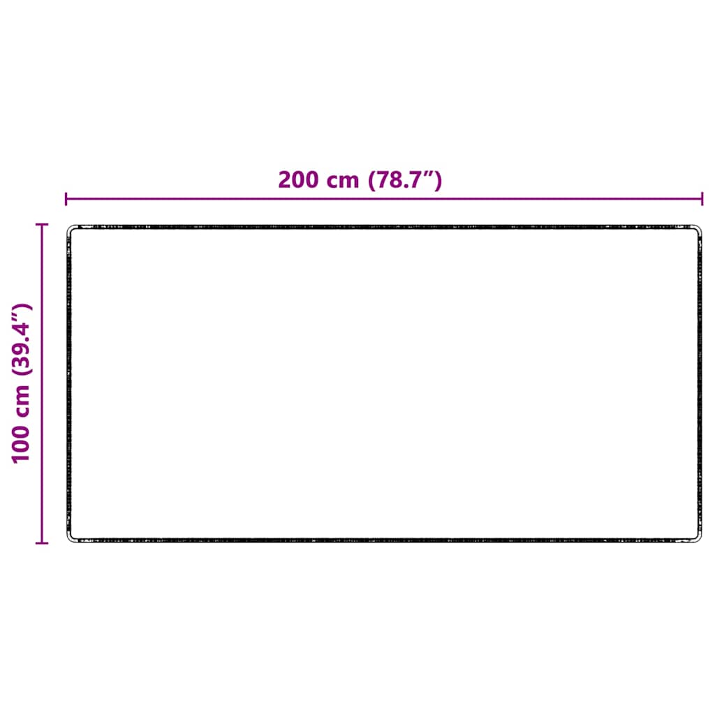 Runner in Moquette Grigio 100 x 200 cm 100% Polipropilene Tuft 42011396
