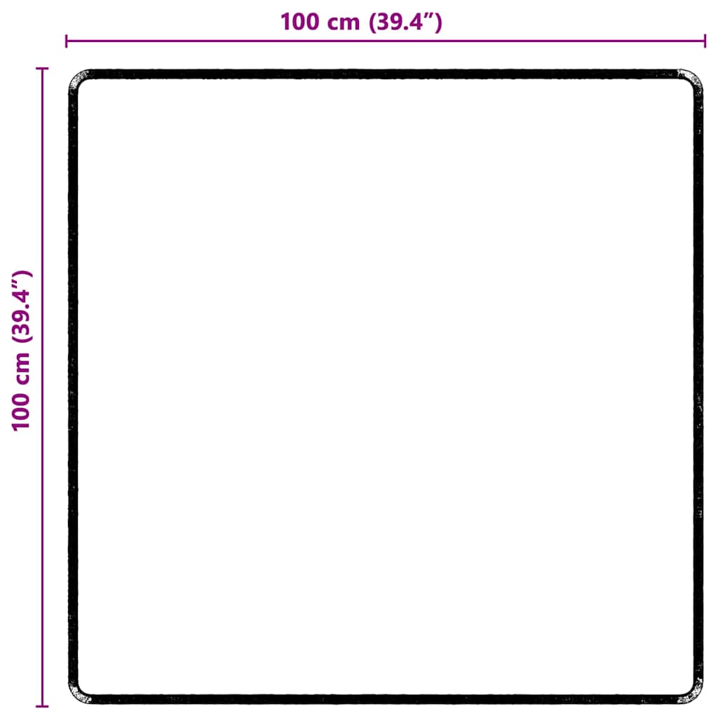 Runner in Moquette Nero 100 x 100 cm 100% Polipropilene Tuft 42011410