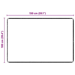 Runner in Moquette Nero 100 x 150 cm 100% Polipropilene Tuft 42011411