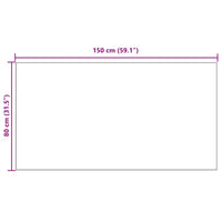 Runner in Moquette Grigio 80 x 150 cm Tessuto 42011415