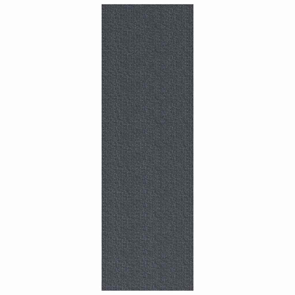 Runner in Moquette Grigio 80 x 500 cm Tessuto 42011420