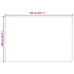 Runner in Moquette Grigio chiaro 100 x 150 cm Tessuto 42011434