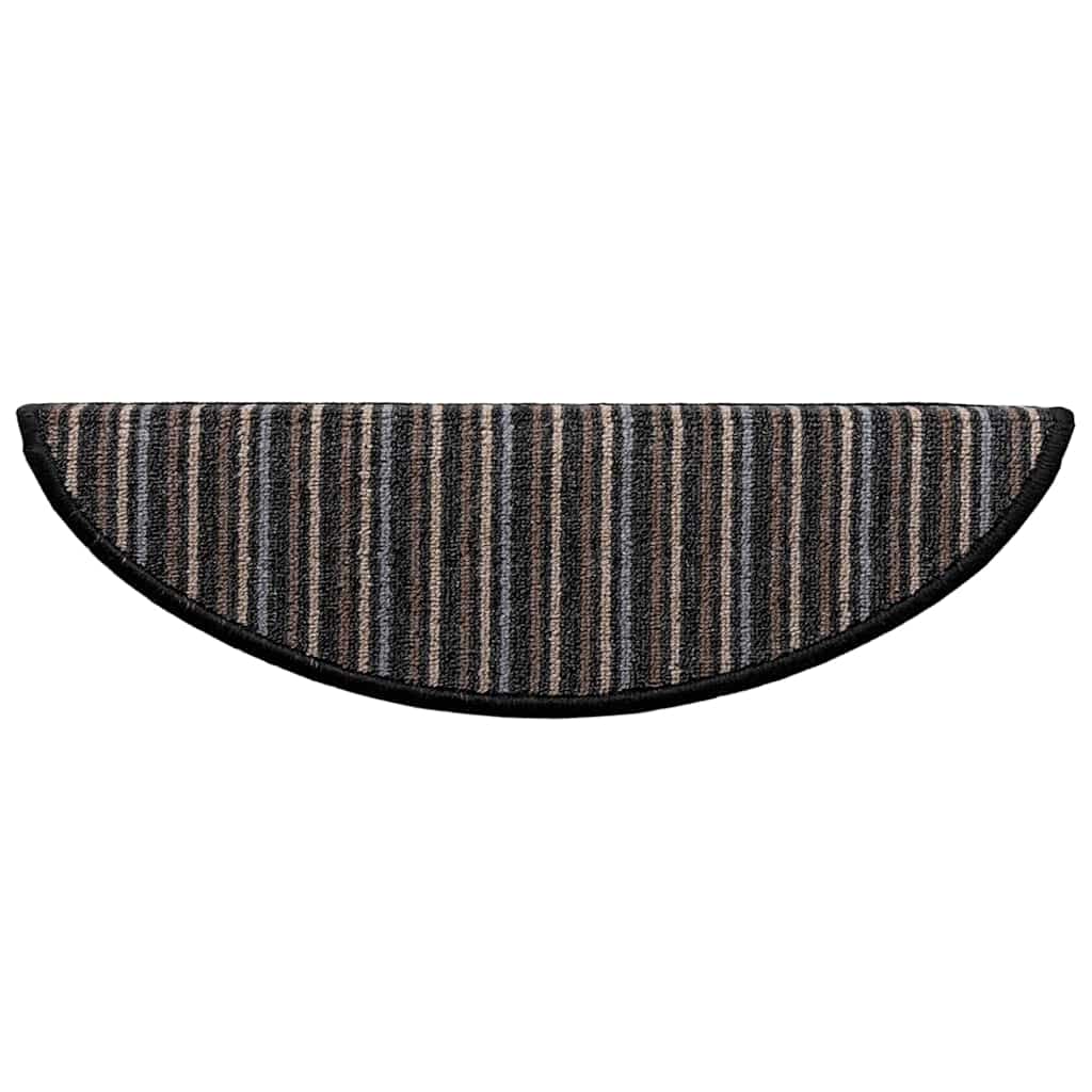 Tappetini per scale autoadesivi 15 pcs Antracite 56 x 17 x 3 cm 42011438