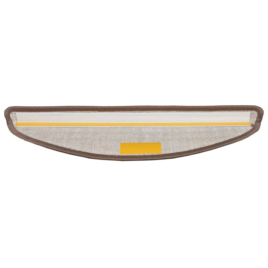 Tappetini per scale autoadesivi 15 pcs Marrone 56 x 17 x 3 cm 42011440