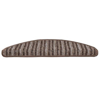 Tappetini per scale autoadesivi 15 pcs Marrone 56 x 17 x 3 cm 42011440