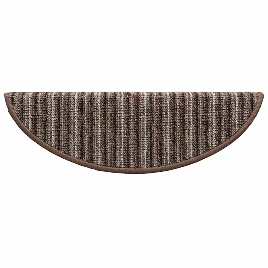 Tappetini per scale autoadesivi 15 pcs Marrone 56 x 17 x 3 cm 42011440