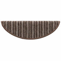 Tappetini per scale autoadesivi 15 pcs Marrone 56 x 17 x 3 cm 42011440