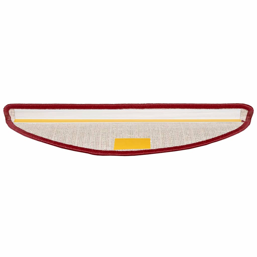 Tappetini per scale autoadesivi 15 pcs Rosso 56 x 17 x 3 cm 42011441