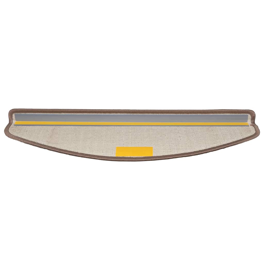 Tappetini per scale autoadesivi 15 pcs Marrone 65 x 21 x 4 cm 42011445