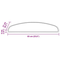 Tappetini per scale autoadesivi 15 pcs Blu 65 x 21 x 4 cm 42011447